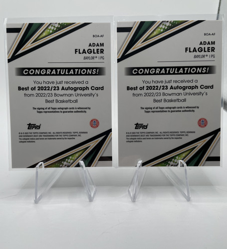2022 23 Bowman U Inception Adam Flagler Gold Auto 50 + Best Auto (x4) (3).1