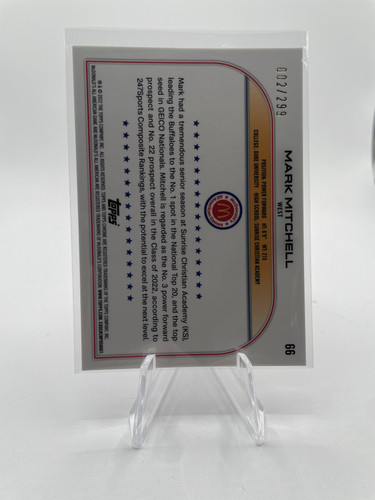 2022 23 Bowman U Best Mark Mitchell Green 99 + Chrome Auto + Purple Lava 299 (7).1