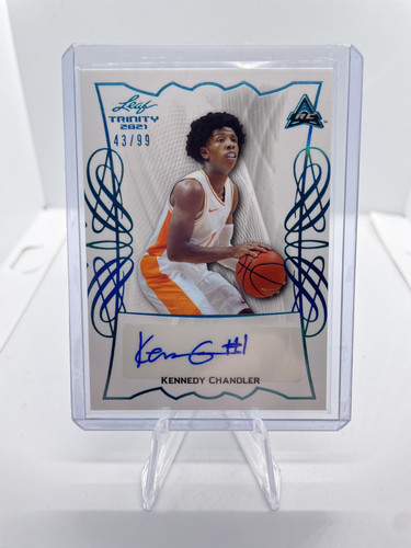 2021 22 Leaf Trinity Kennedy Chandler Blue Foil Rookie Auto 99 (1).1