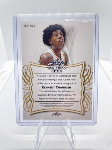 2021 22 Leaf Trinity Kennedy Chandler Blue Foil Rookie Auto 99 (2).1