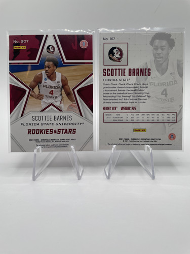 2021 22 Panini Chronicles Scottie Barnes Blue Rookie 99 + Select Prizm Inserts (3).1