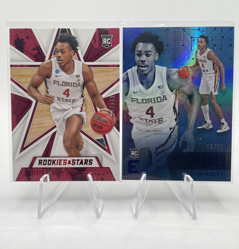 2021 22 Panini Chronicles Scottie Barnes Blue Rookie 99 + Select Prizm Inserts (2).1