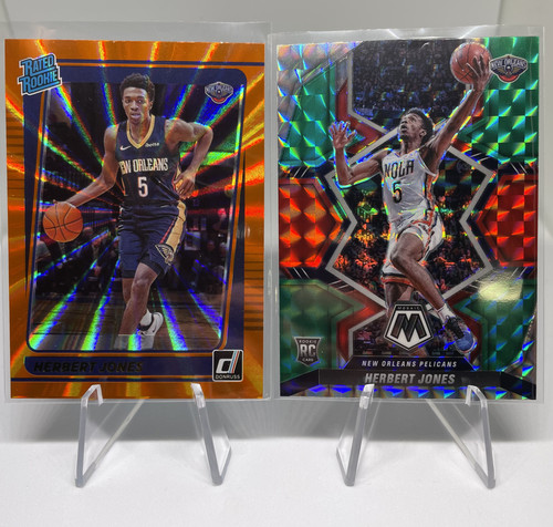 2021 22 Panini Prizm Herbert Jones Orange 49 + RWB + Red 149 Rookie Set (x8) (2).1