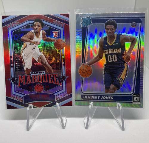 2021 22 Panini Prizm Herbert Jones Orange 49 + RWB + Red 149 Rookie Set (x8) (4).1