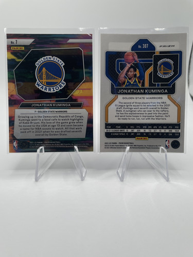 2021 22 Panini Prizm Johnathan Kuminga RWB + Select Orange + Rookie SP Set (x16) (6).1