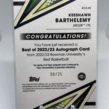 2022 23 Bowman U Best Keeshawn Barthelmy Speckle 25 Green 99 &amp; Blue 150 Auto (3)