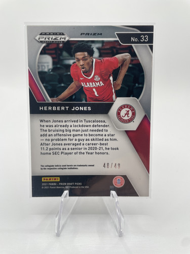 2021 22 Panini Prizm Herbert Jones Orange 49 + RWB + Red 149 Rookie Set (x8) (9).1