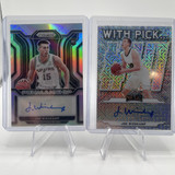 2021 22 Panini Prizm Joe Wieskamp Penmanship Silver Rookie Auto + Leaf Auto (1)