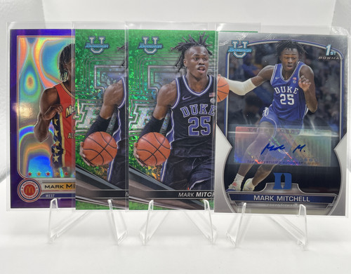 2022 23 Bowman U Best Mark Mitchell Green 99 + Chrome Auto + Purple Lava 299 (1).1