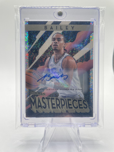 2022 23 Bowman University Best Amari Bailey Masterpieces Speckle Rookie Auto 25 (1).1