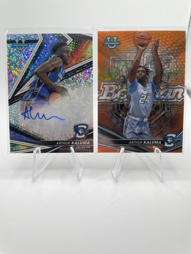 2022 23 Bowman University Best Arthur Kaluma Speckle Auto 25 + Orange Refractor (1).1