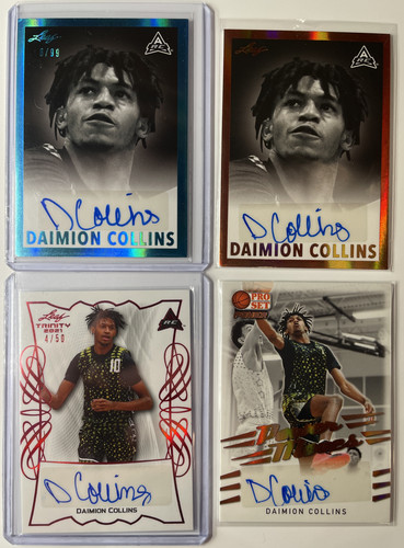 2021 22 Leaf Trinity + Memories Daimion Collins Rookie Auto Set 50 99 (x4) (1).1