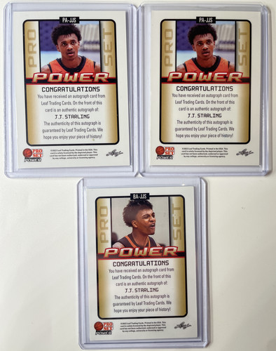 2021 22 Leaf Pro Set Power JJ Starling Rookie Auto Black 15 Purple 20 Red 25 (2).1