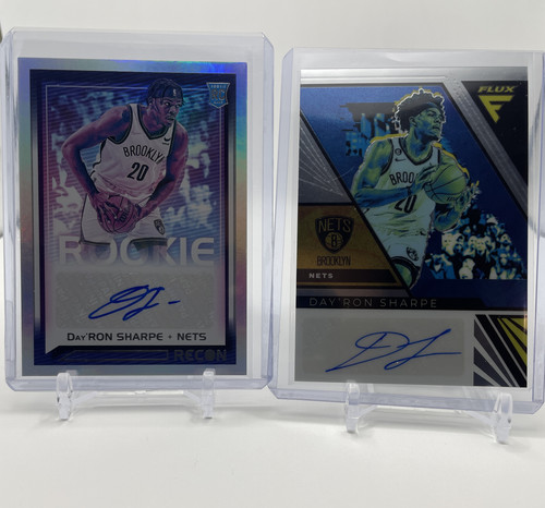 2021 22 Panini Recon Day'ron Sharpe Rookie Auto + 2022 23 Panini Flux Auto (1).1