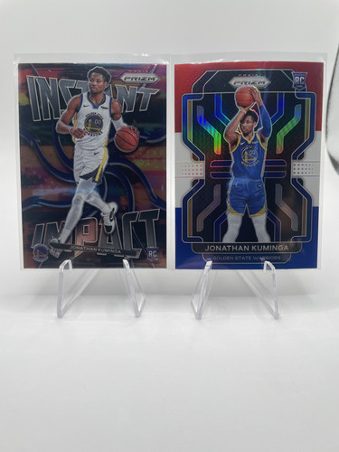 2021 22 Panini Prizm Johnathan Kuminga RWB + Select Orange + Rookie SP Set (x16) (5).1