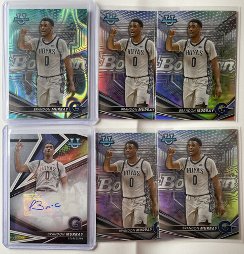 2022 23 Bowman University Best Brandon Murray Auto + Aqua Refractor 199 Set (6) (1).1