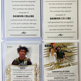 2021 22 Leaf Trinity + Memories Daimion Collins Rookie Auto Set 50 99 (x4) (2)
