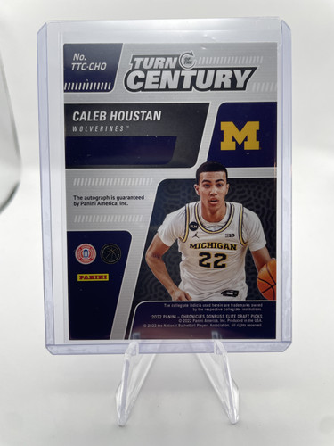 2022 23 Panini Chronicles Draft Caleb Houstan Turn of Century Pink Rookie Auto (2).1