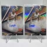 2022 23 Bowman University Best Chance Westry Refractor + Base Auto (x2)