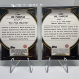 2022 23 Bowman University Chrome Kyle Filipowski Invicta Refractor 150 Set (x2) (2)