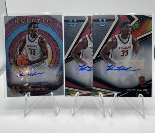 2022 23 Bowman University Best Kijani Wright Rookie Auto Set + Inception Auto (1).1