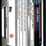 2022 23 Bowman University Chrome Zion Cruz Orange Refractor 25 (2)