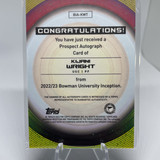2022 23 Bowman University Best Kijani Wright Rookie Auto Set + Inception Auto (3)