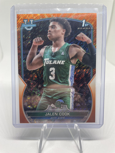 2022 23 Bowman University Chrome Jalen Cook Orange 25 + Fuchsia 125 + Pink SP (2).1