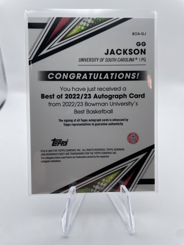 2022 23 Bowman University Best GG Jackson Base Rookie Auto (2).1
