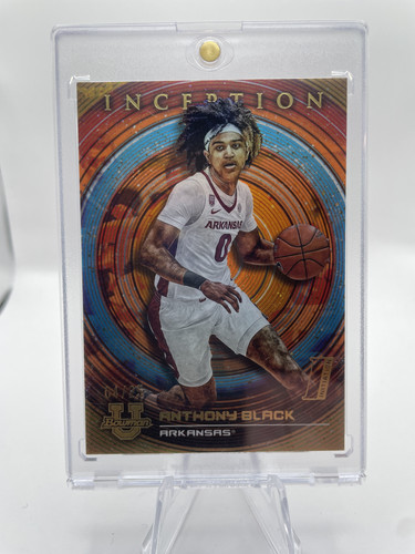 2022 23 Bowman University Inception Anthony Black Orange Foil 25 (1).1