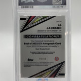 2022 23 Bowman University Best GG Jackson Green Refractor Rookie Auto 99 PSA 9 (2)