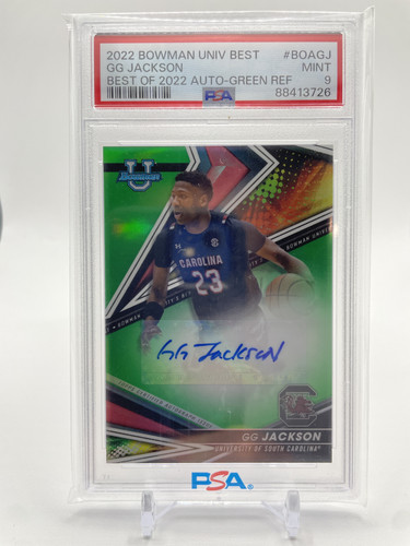 2022 23 Bowman University Best GG Jackson Green Refractor Rookie Auto 99 PSA 9 (1).1
