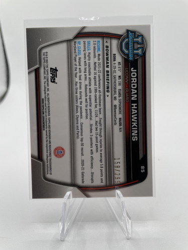 2022 23 Bowman University Chrome Jordan Hawkins Aqua Refractor 199 (2).1