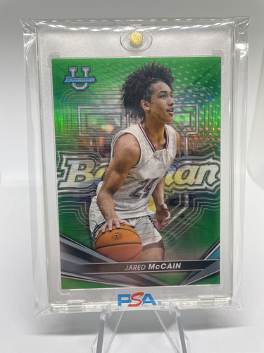 2022 23 Bowman University Best Jared McCain Green Refractor Rookie 99 (1).1
