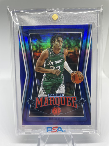 2022 23 Panini Chronicles Jaden Ivey Marquee Blue Foil Rookie SP 99 (1).1