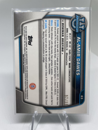 2022 23 Bowman University Chorme Al Amir Dawes Green Refractor 99 (2).1