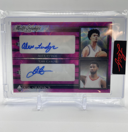 2022 23 Leaf Multigraphics Tari Eason + Alex Fudge Pink Rookie Dual Auto 15 (1).1