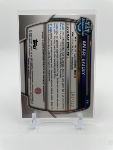 2022 23 Bowman University Chrome Amari Bailey RayWave Refractor Auto Rookie 199 (2).1