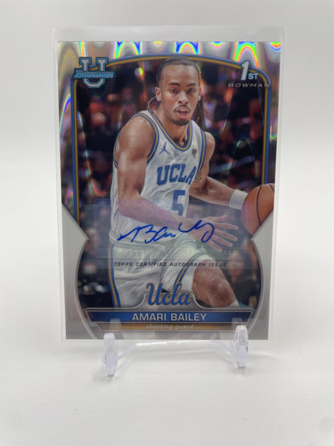2022 23 Bowman University Chrome Amari Bailey RayWave Refractor Auto Rookie 199 (1).1