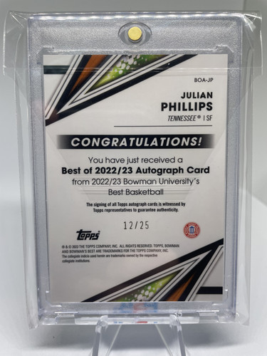 2022 23 Bowman University Best Julian Phillips Speckle Refractor Auto 25 (2).1