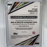 2022 23 Bowman University Best Julian Phillips Speckle Refractor Auto 25 (2)