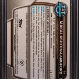 2022 23 Bowman University Chrome Makai Ashton Langford Orange Shimmer Auto 25 (2)