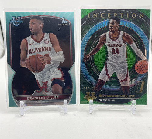 2022 23 Bowman U Chrome Brandon Miller Aqua Refractor 299 + Inception 299 (1).1
