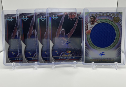 2022 23 Bowman U Chrome Ernest Udeh Refractor Auto 499 (x4) + Patch Auto 199 (1).1