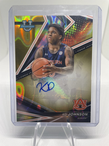 2022 23 Bowman University Best KD Johnson Gold Lava Refractor Auto 75 (1).1