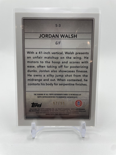 2022 23 Bowman University Chrome Jordan Walsh Skyscraping Rookie Auto 99 (2).1