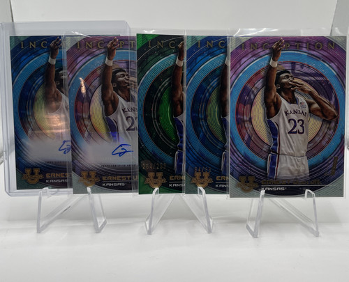 2022 23 Bowman University Inception Ernest Udeh Blue Auto 99 + Auto + Green 99 (1).1