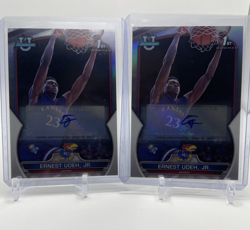 2022 23 Bowman U Chrome Ernest Udeh Refractor Auto 499 (x4) + Patch Auto 199 (5).1