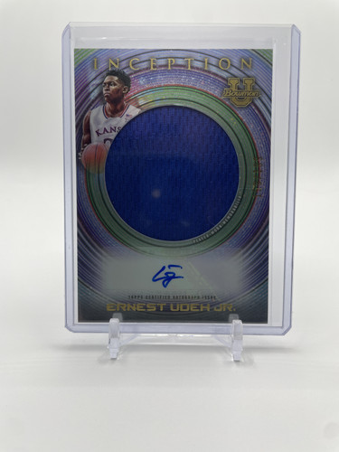 2022 23 Bowman U Chrome Ernest Udeh Refractor Auto 499 (x4) + Patch Auto 199 (3).1