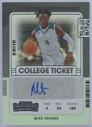 2022 Panini Contenders Draft Picks Mike Okauru College Ticket Rookie Auto.1